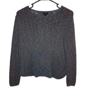 Soma Intimates Gray Crochet/Knitt Sweater Size Small